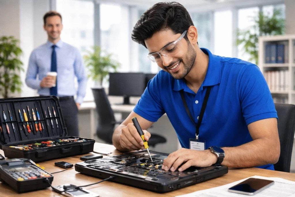 BlinkFix technician servicing electronics and gadgets